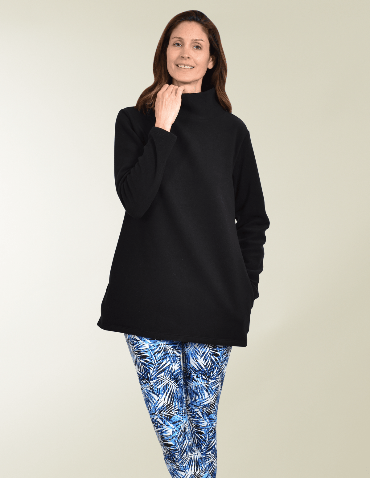 Nantucket Fleece Tunic Black