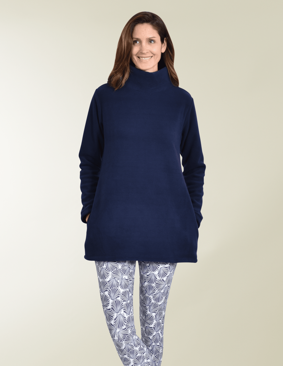 Nantucket Fleece Tunic Navy