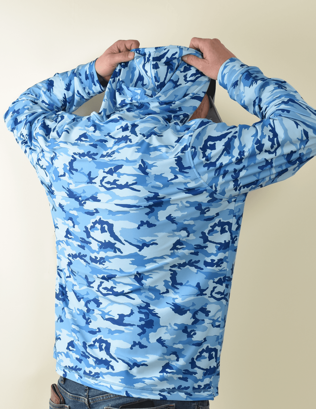 Destin Men's Hoodie Blue Camo