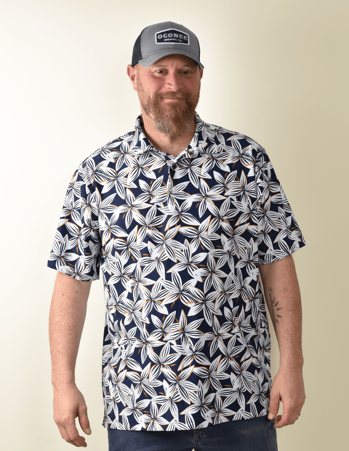 Davenport Men's Polo Hibiscus