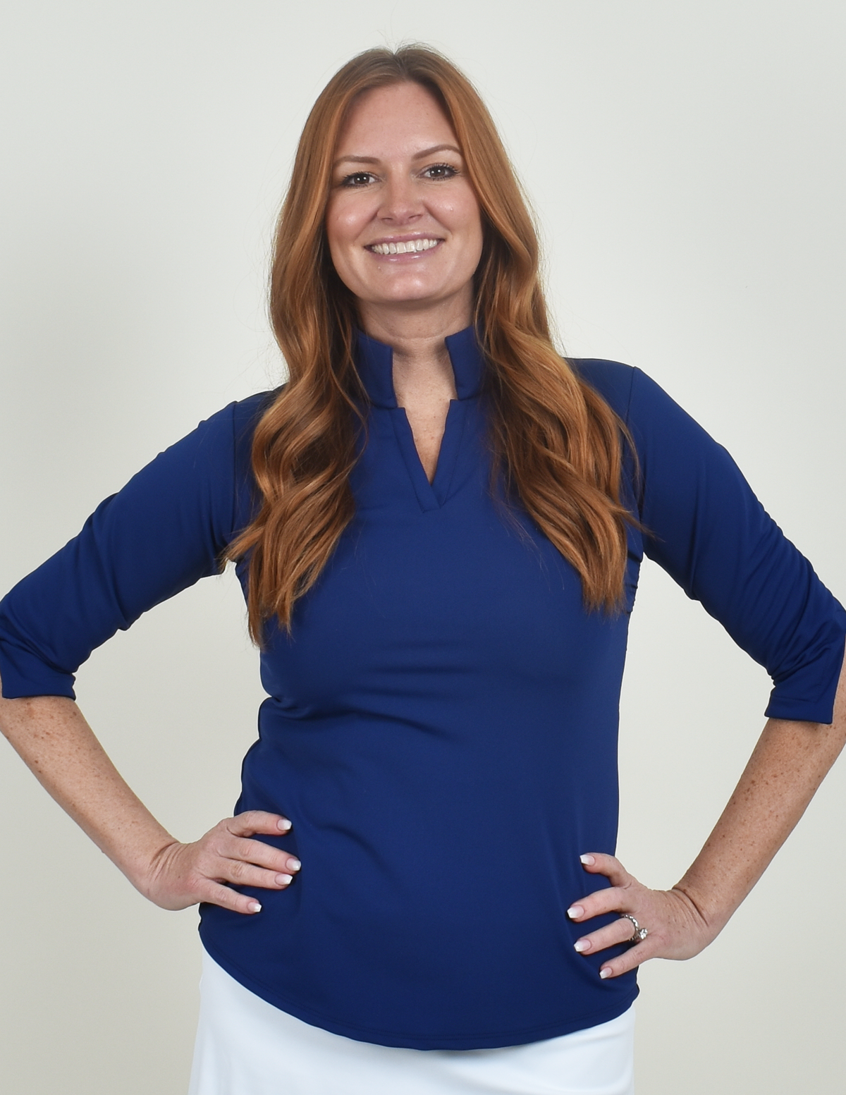 3/4 Sleeve Pebble Beach Top