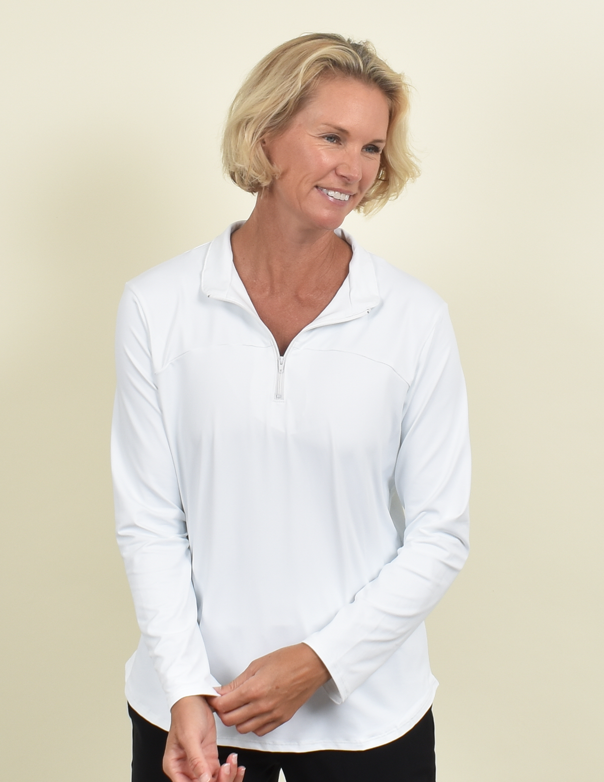 Harbor 1/4 Zip White